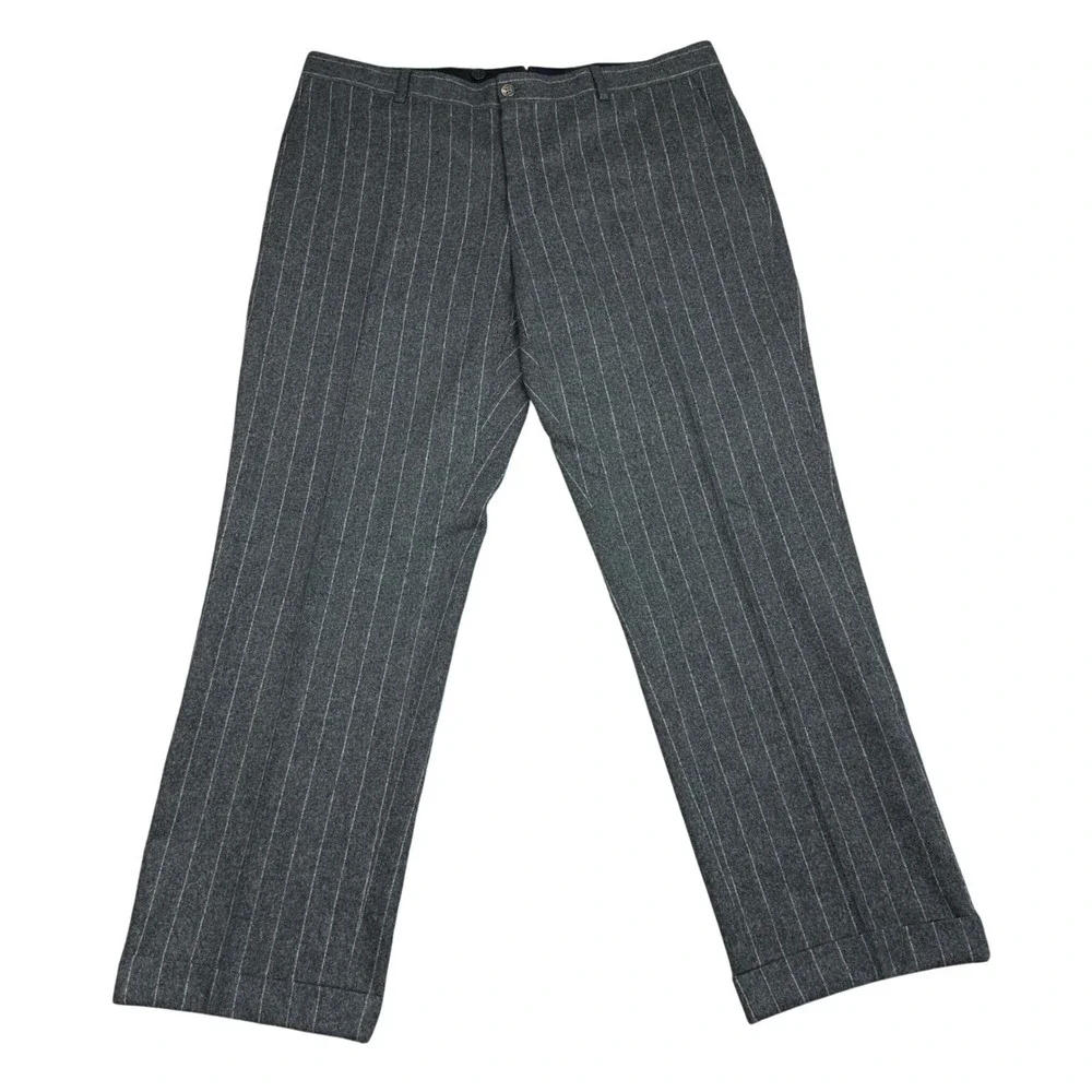 Polo Ralph Lauren Pinstripe 3 Piece Suit Wool Cashmere Made in Italy 42S 36x29